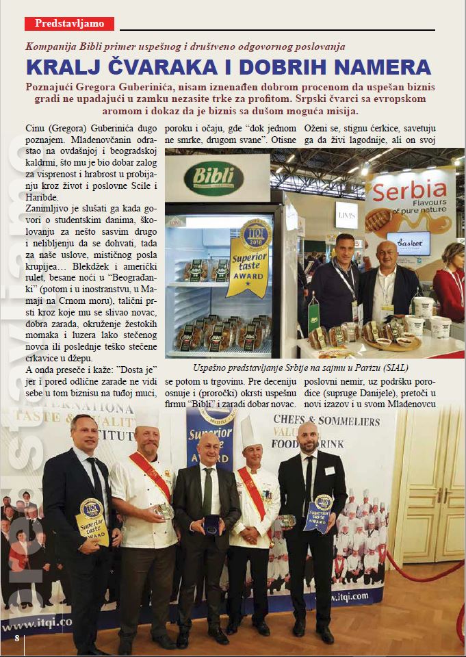 Read more about the article Kralj čvaraka i dobrih namera – tekst u magazinu „Bulevar“ (Mladenovac)